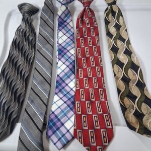 Mark Nason Kids Tie Collection-Black Gray Blue Red Green Buy Bundle Or Separate